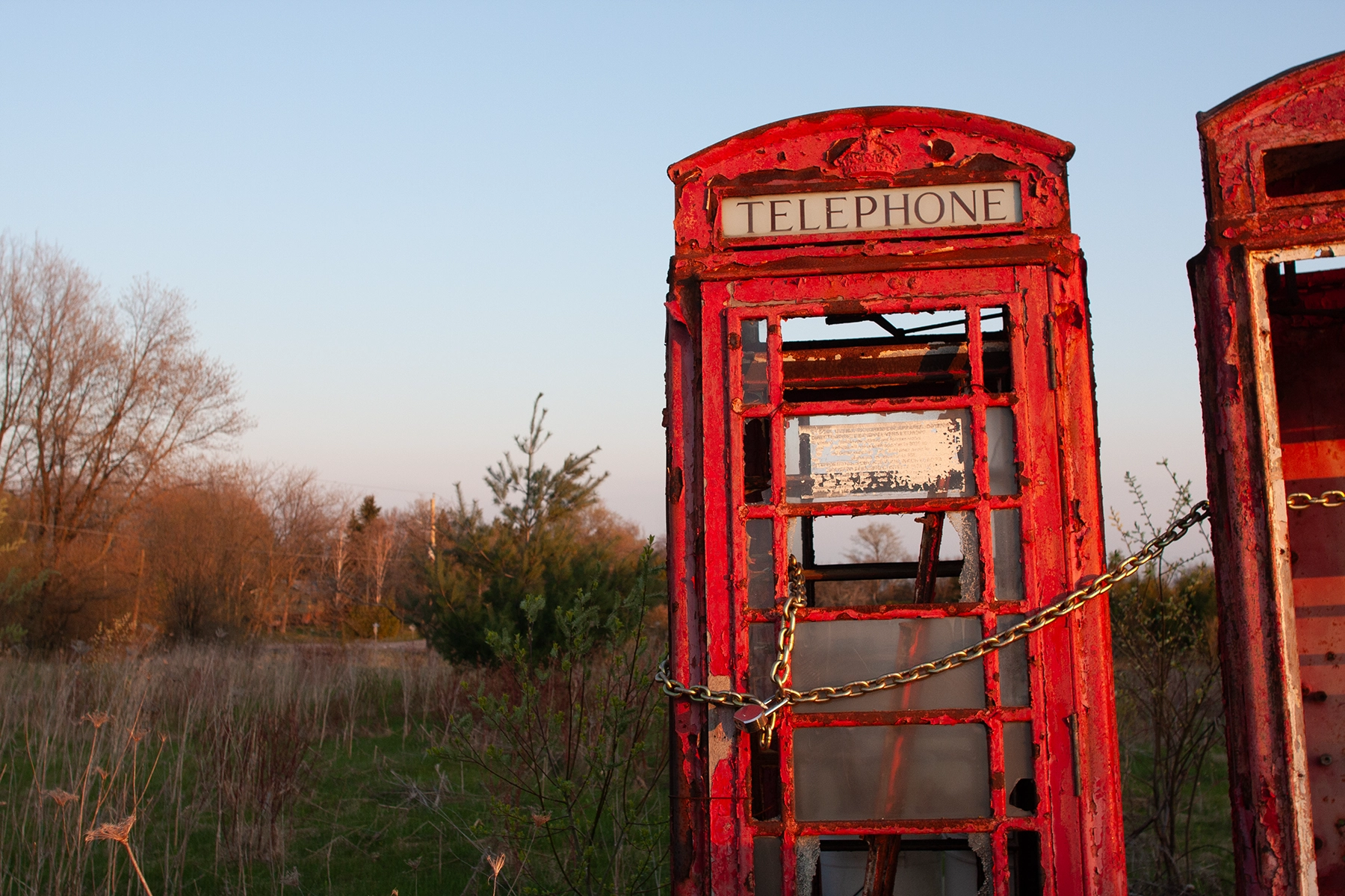 Abandoned booths